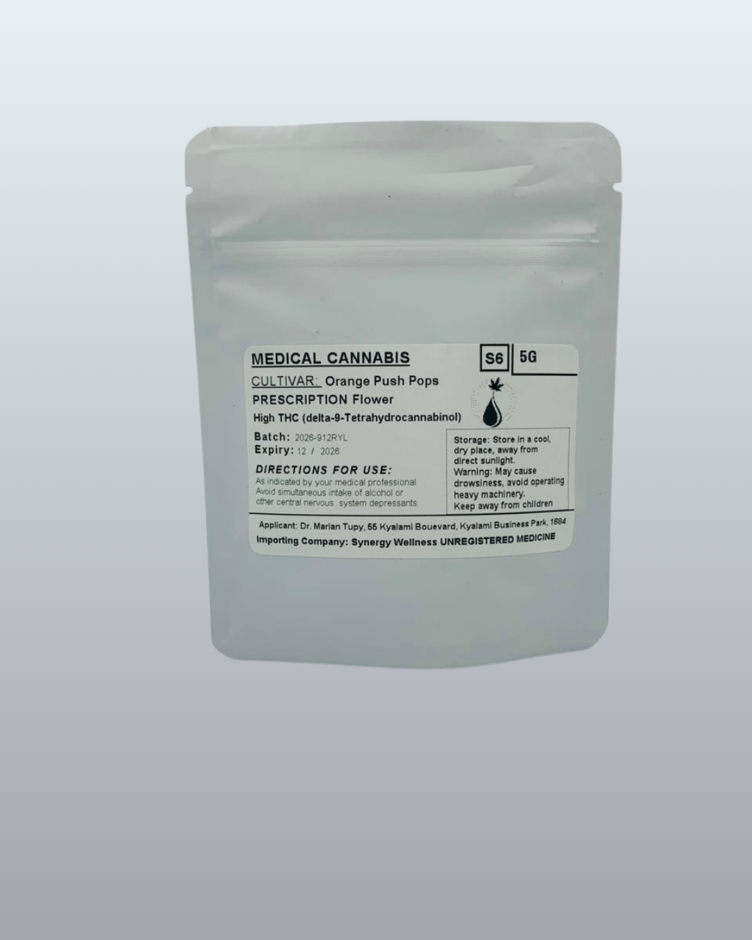 Indoor Flower Bag 5g - Orange Push Pops